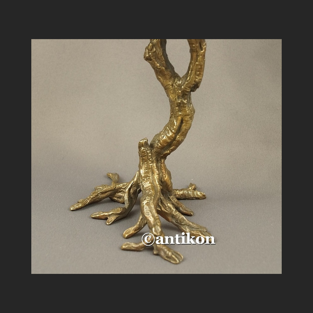 Patera secesyjna porcelana na konarze z brązu Patera secesyjna porcelana na konarze z brązu