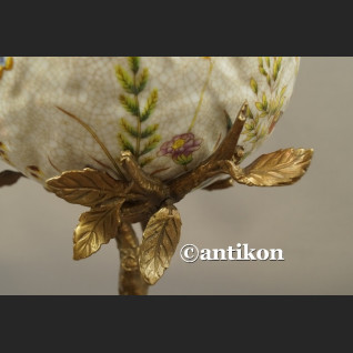 Patera secesyjna porcelana na konarze z brązu Patera secesyjna porcelana na konarze z brązu