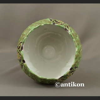 Patera secesyjna figuralna porcelana z brązem Patera secesyjna figuralna porcelana z brązem