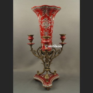 Wazon barokowy ze świecznikami ozdoba środka stołu unikat Wazon barokowy ze świecznikami ozdoba środka stołu unikat