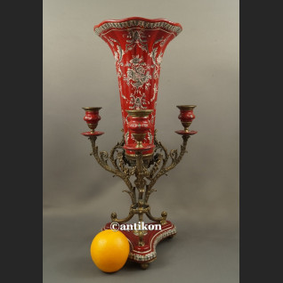 Wazon barokowy ze świecznikami ozdoba środka stołu unikat Wazon barokowy ze świecznikami ozdoba środka stołu unikat