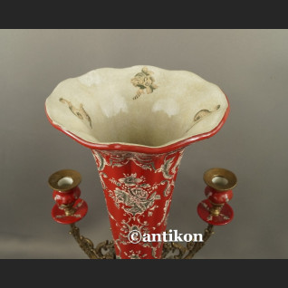 Wazon barokowy ze świecznikami ozdoba środka stołu unikat Wazon barokowy ze świecznikami ozdoba środka stołu unikat