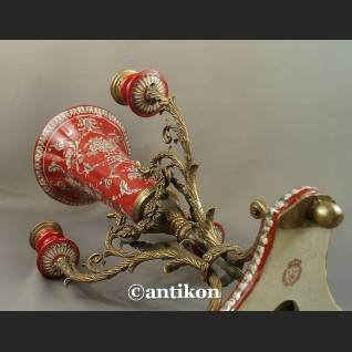 Wazon barokowy ze świecznikami ozdoba środka stołu unikat Wazon barokowy ze świecznikami ozdoba środka stołu unikat