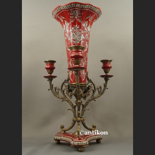 Wazon barokowy ze świecznikami ozdoba środka stołu unikat Wazon barokowy ze świecznikami ozdoba środka stołu unikat