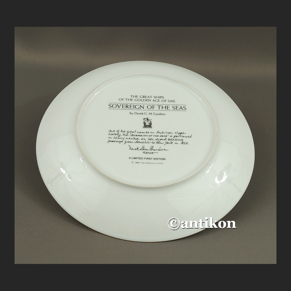 Żaglowiec  Franklin Mint talerz kolekcjonerski 3