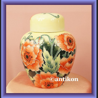 Wazon z porcelany ręcznie malowany kwiaty maki Wazon z porcelany ręcznie malowany kwiaty maki