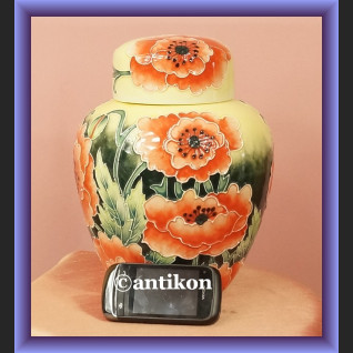 Wazon z porcelany ręcznie malowany kwiaty maki Wazon z porcelany ręcznie malowany kwiaty maki