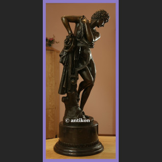 SALONOWA RZEŹBA WSPANIAŁY APOLLO OGROMNY BRĄZ