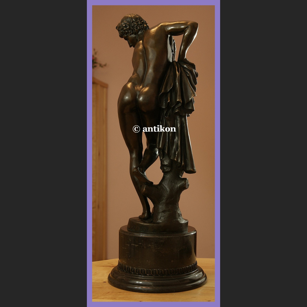 SALONOWA RZEŹBA WSPANIAŁY APOLLO OGROMNY BRĄZ