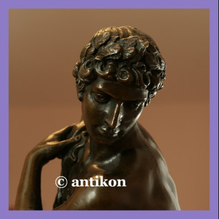 SALONOWA RZEŹBA WSPANIAŁY APOLLO OGROMNY BRĄZ