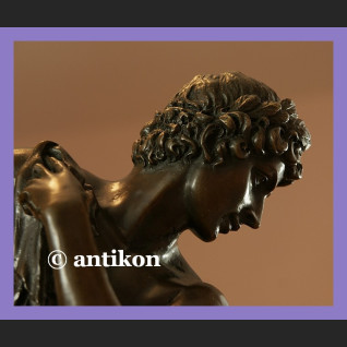 SALONOWA RZEŹBA WSPANIAŁY APOLLO OGROMNY BRĄZ