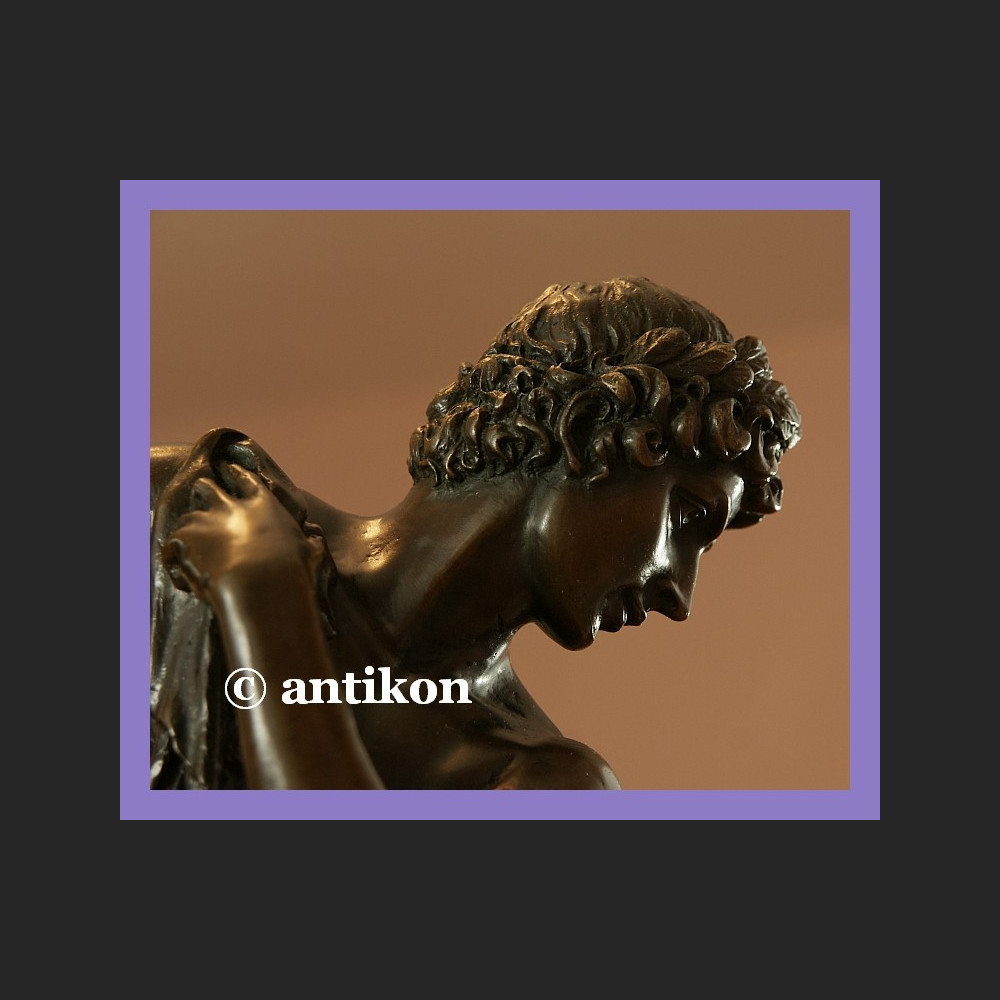 SALONOWA RZEŹBA WSPANIAŁY APOLLO OGROMNY BRĄZ