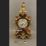 Zegar stary kominkowy Boulle Francja 1878 r. obiekt muzealny