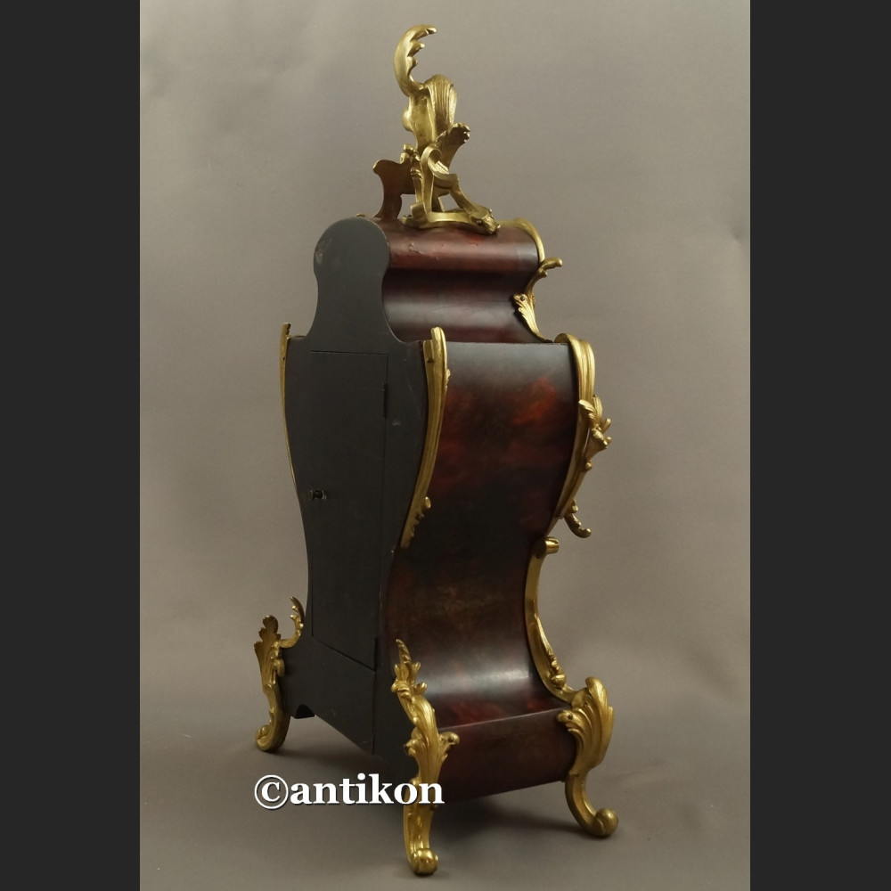 Zegar stary kominkowy Boulle Francja 1878 r. obiekt  muzealny