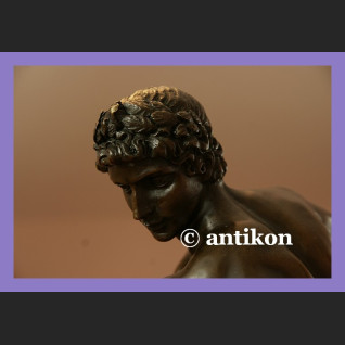 SALONOWA RZEŹBA WSPANIAŁY APOLLO OGROMNY BRĄZ