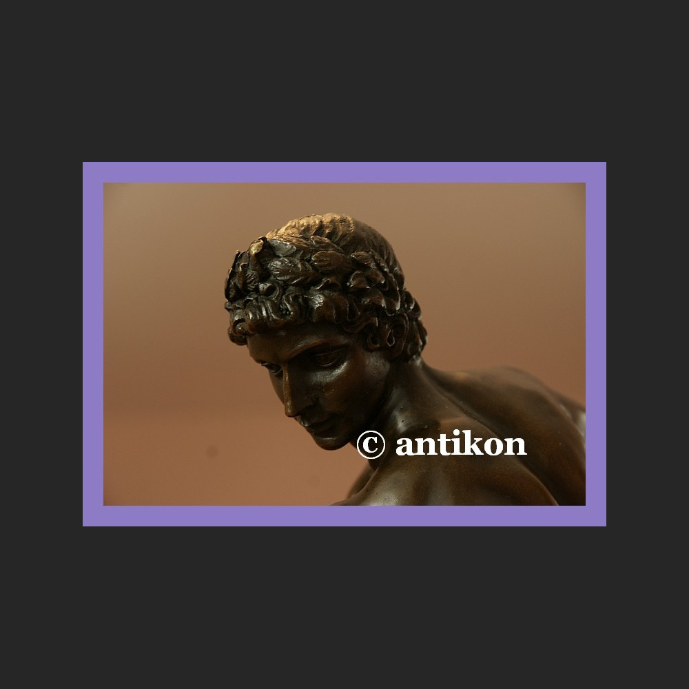 SALONOWA RZEŹBA WSPANIAŁY APOLLO OGROMNY BRĄZ