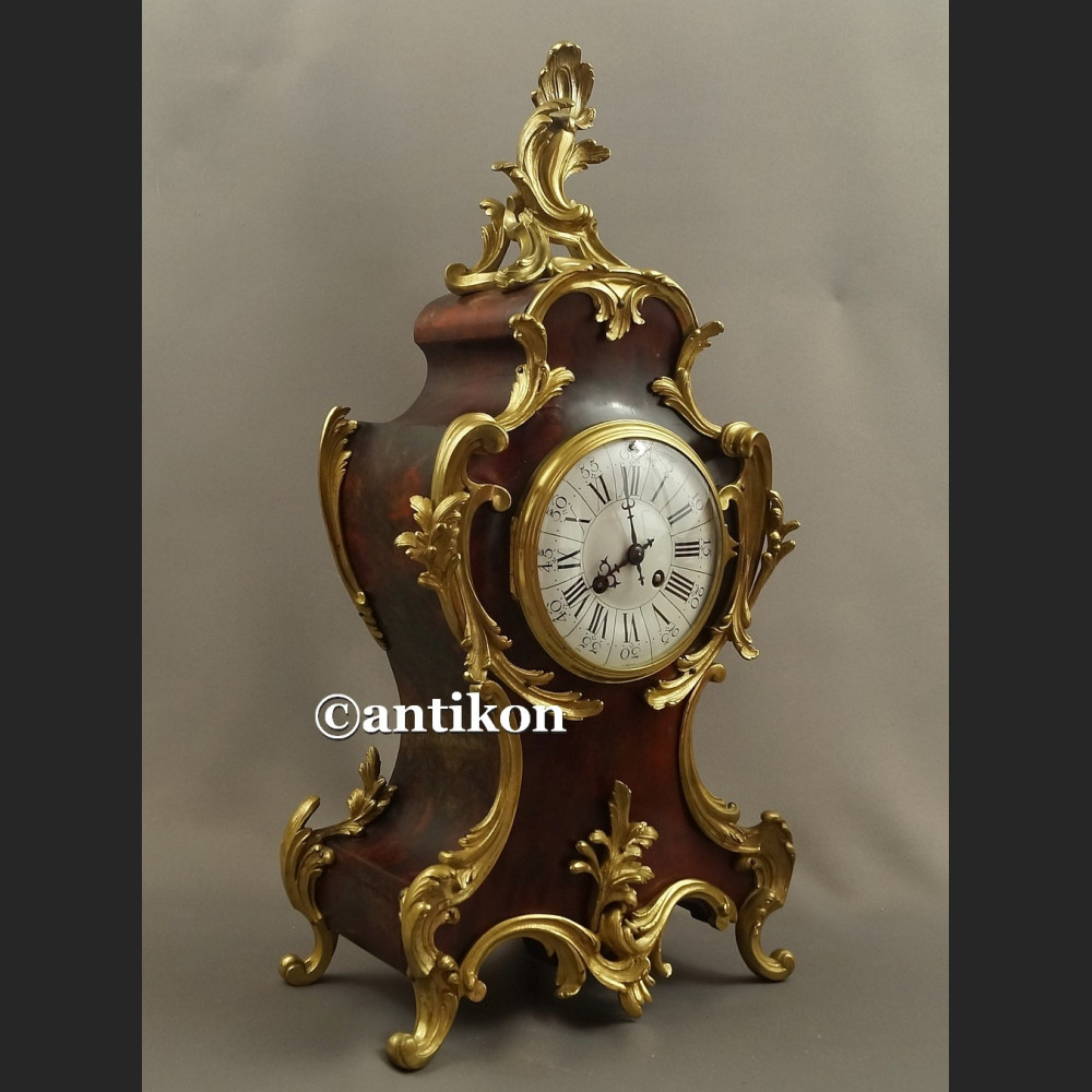 Zegar stary kominkowy Boulle Francja 1878 r. obiekt  muzealny