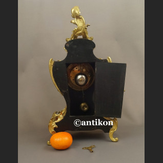 Zegar stary kominkowy Boulle Francja 1878 r. obiekt  muzealny