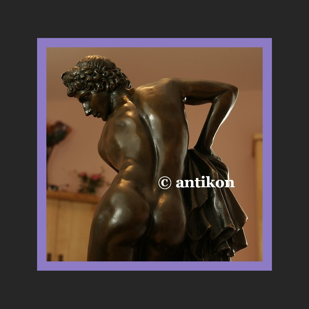 SALONOWA RZEŹBA WSPANIAŁY APOLLO OGROMNY BRĄZ