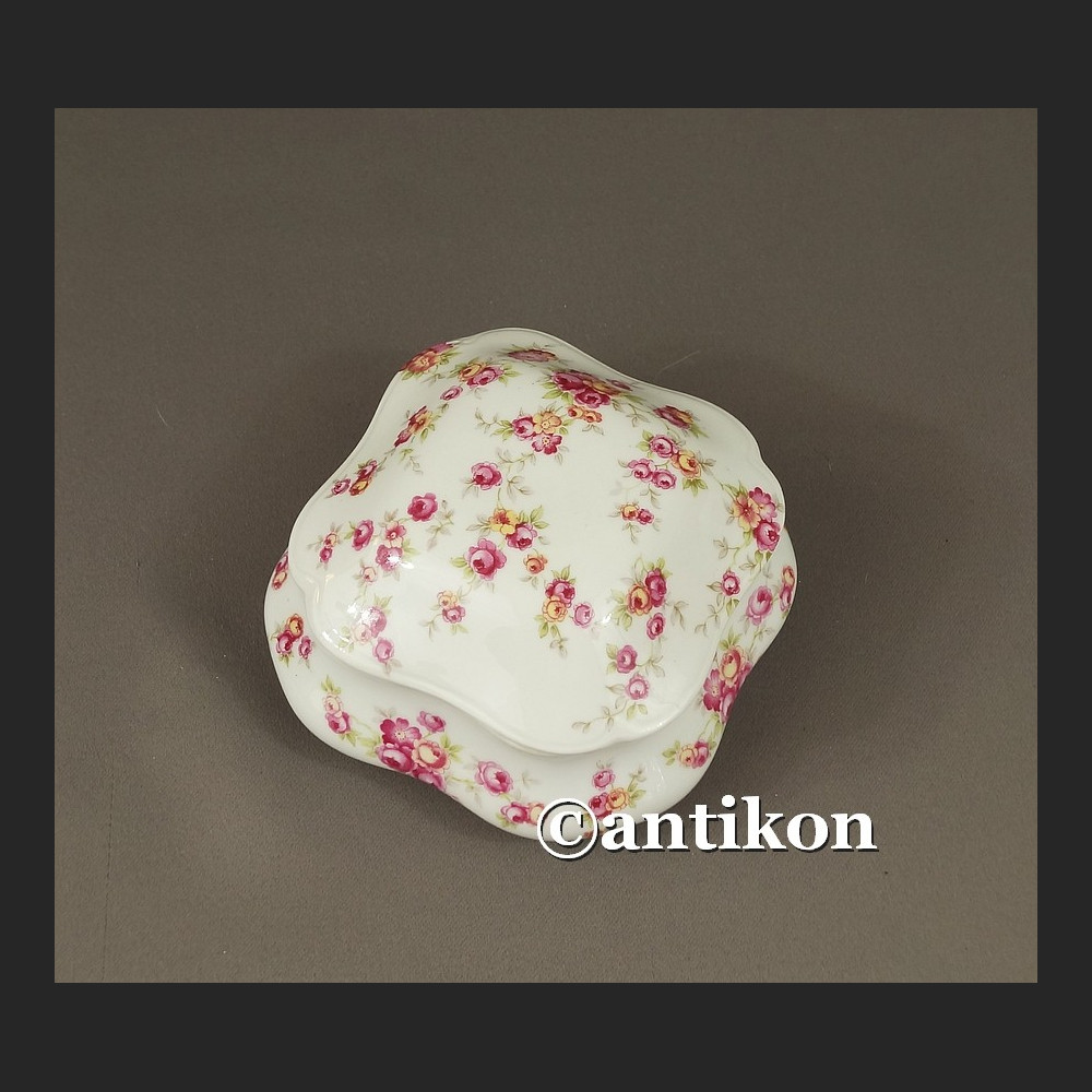 Limoges szkatułka z różami francuskie puzderko Limoges szkatułka z różami francuskie puzderko