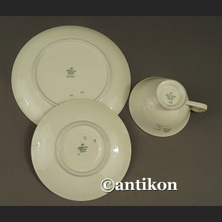 Filiżanka kolekcjonerska bawarska porcelana Nenufary trio