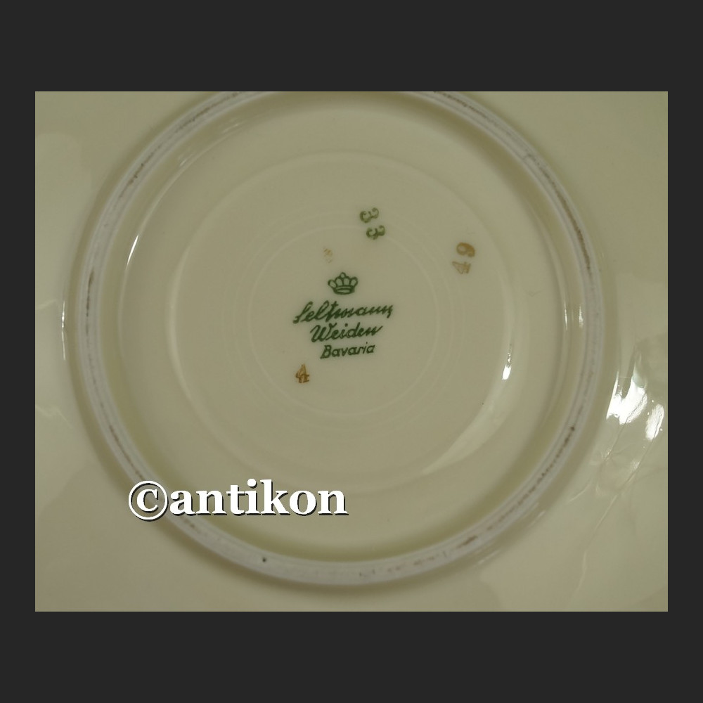 Filiżanka kolekcjonerska bawarska porcelana Nenufary trio