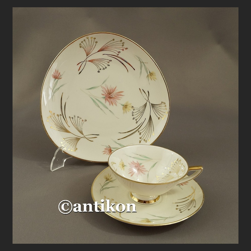 Filiżanka kolekcjonerska stara bawarska porcelana trójkatne trio Filiżanka kolekcjonerska stara bawarska porcelana trójkatne trio