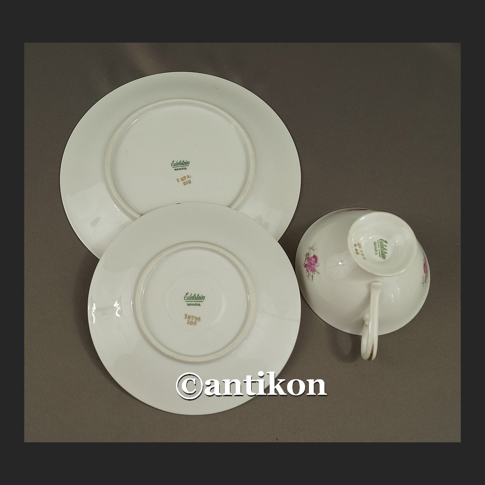 Filiżanka kolekcjonerska stara bawarska porcelana zestaw śniadaniowy  kwiatowe trio  Filiżanka kolekcjonerska stara bawarska porcelana zestaw śniadaniowy  kwiatowe trio
