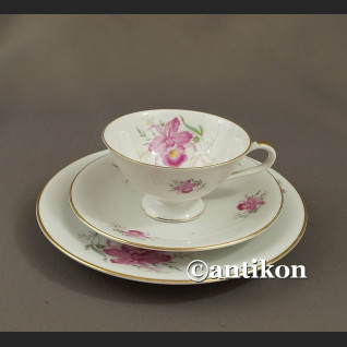 Filiżanka kolekcjonerska stara bawarska porcelana zestaw śniadaniowy  kwiatowe trio  Filiżanka kolekcjonerska stara bawarska porcelana zestaw śniadaniowy  kwiatowe trio