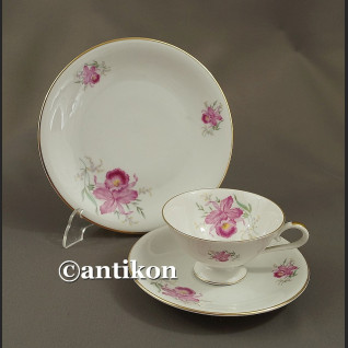 Filiżanka kolekcjonerska stara bawarska porcelana zestaw śniadaniowy  kwiatowe trio  Filiżanka kolekcjonerska stara bawarska porcelana zestaw śniadaniowy  kwiatowe trio