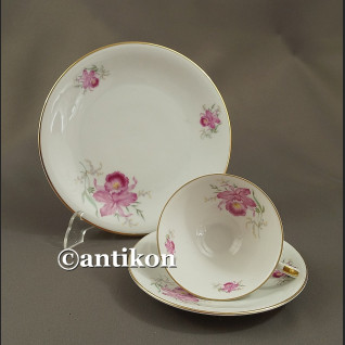 Filiżanka kolekcjonerska stara bawarska porcelana zestaw śniadaniowy  kwiatowe trio  Filiżanka kolekcjonerska stara bawarska porcelana zestaw śniadaniowy  kwiatowe trio