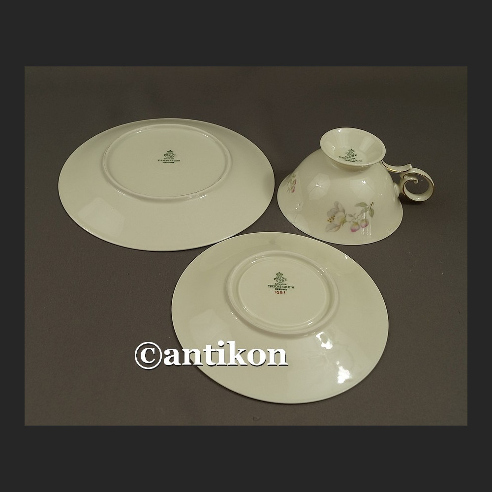 Śniadaniówka filiżanka kolekcjonerska Kwitnąca wiosna stara bawarska porcelana trio Śniadaniówka filiżanka kolekcjonerska Kwitnąca wiosna stara bawarska porcelana trio