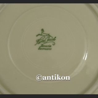 Piękny zestaw śniadaniowy porcelanowe trio Hertel Jacob