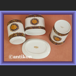 Akcesoria łazienkowe zestaw z porcelany mydelniczka dozownik kubek porcelana Limoges Akcesoria łazienkowe zestaw z porcelany mydelniczka dozownik kubek porcelana Limoges