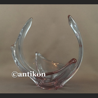 Duża szklana patera z Murano fioletowa