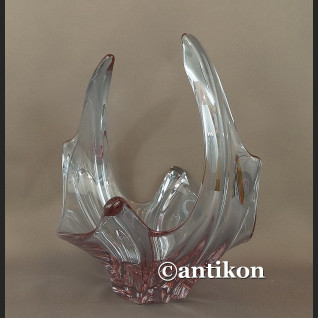 Duża szklana patera z Murano fioletowa