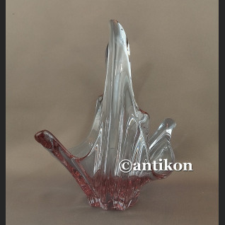 Duża szklana patera z Murano fioletowa