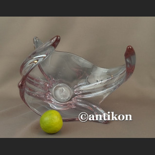 Duża szklana patera z Murano fioletowa