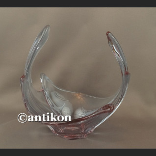 Duża szklana patera z Murano fioletowa