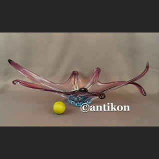 Wielka unikatowa szklana patera szkło artystyczne z Murano 