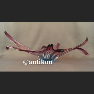 Wielka unikatowa szklana patera szkło artystyczne z Murano 