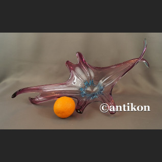 Wielka unikatowa szklana patera szkło artystyczne z Murano 