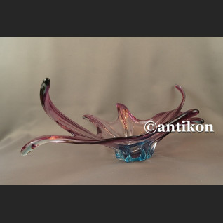 Wielka unikatowa szklana patera szkło artystyczne z Murano 