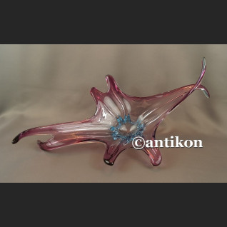 Wielka unikatowa szklana patera szkło artystyczne z Murano 