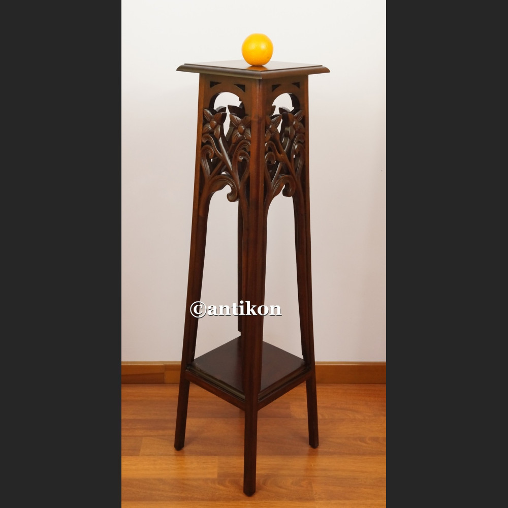 Kolumna drewniana postument wysoki stolik pod rzeźbę lub lampę Kolumna drewniana postument wysoki stolik pod rzeźbę lub lampę