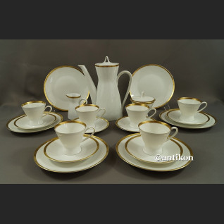 Serwis Rosenthal kawowy wyjątkowa forma klasyk z białej porcelany