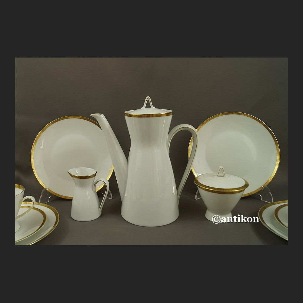 Serwis Rosenthal kawowy wyjątkowa forma klasyk z białej porcelany Serwis Rosenthal kawowy wyjątkowa forma klasyk z białej porcelany