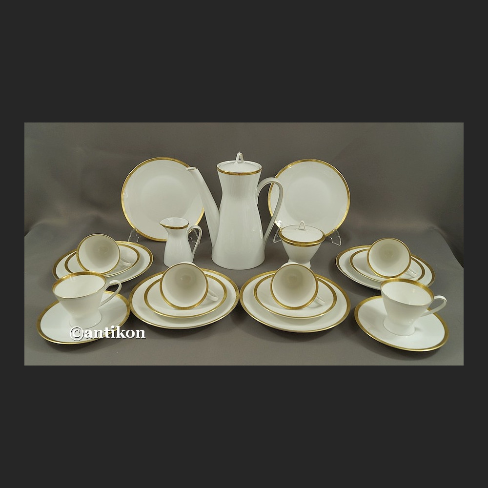 Serwis Rosenthal kawowy wyjątkowa forma klasyk z białej porcelany Serwis Rosenthal kawowy wyjątkowa forma klasyk z białej porcelany