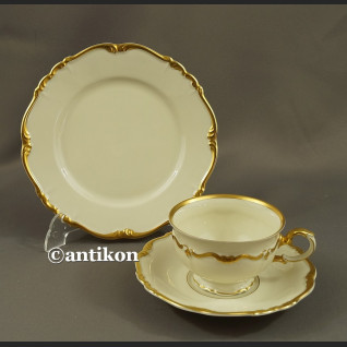 Filiżanka kolekcjonerska stara bawarska porcelana zestaw śniadaniowy  eleganckie trio 