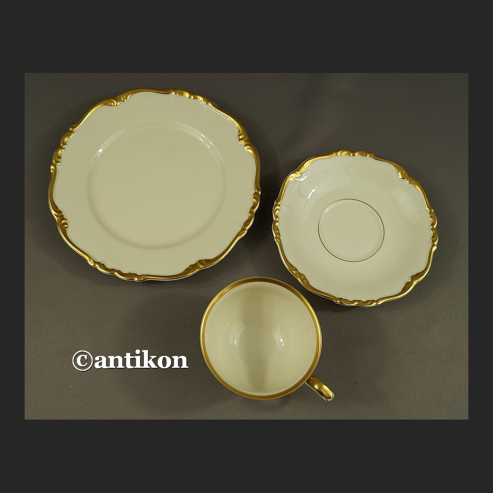 Filiżanka kolekcjonerska stara bawarska porcelana zestaw śniadaniowy eleganckie trio Filiżanka kolekcjonerska stara bawarska porcelana zestaw śniadaniowy eleganckie trio